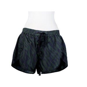 The Upside Women's 6 Green Blue Running Shorts Camo Casual Athletic Drawstring